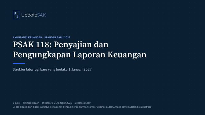 Slide sampul PSAK 118 Penyajian dan Pengungkapan dalam Laporan Keuangan